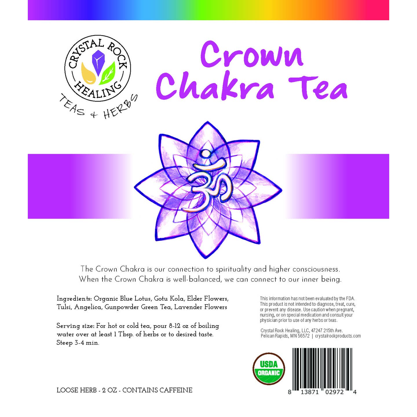 Crown Chakra Tea | Organic | 2 Oz | Root + Mei