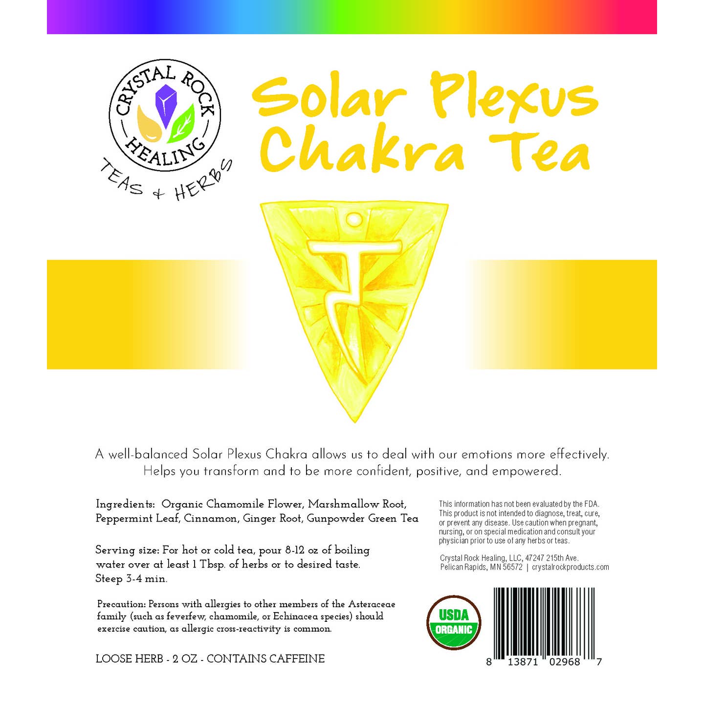 Solar Plexus Chakra Tea | Organic | 2 Oz | Root + Mei