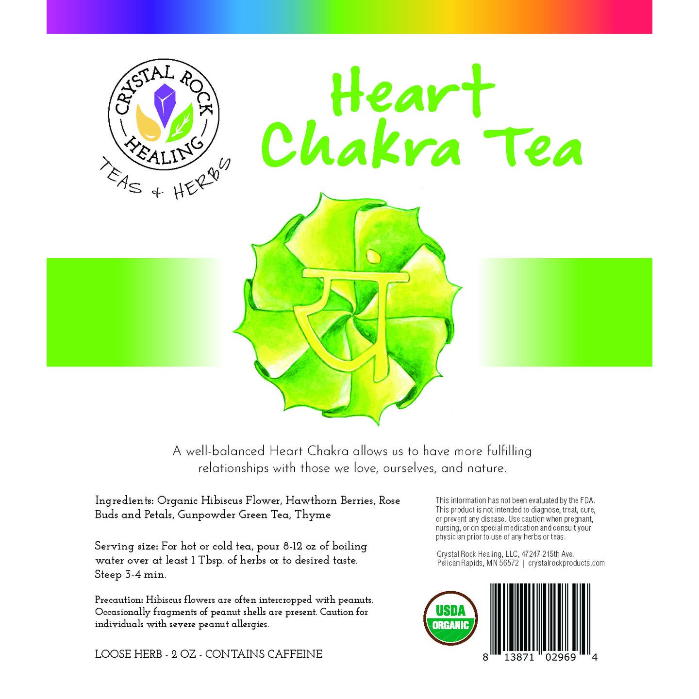 Heart Chakra Tea | Organic | 2 Oz | Root + Mei M