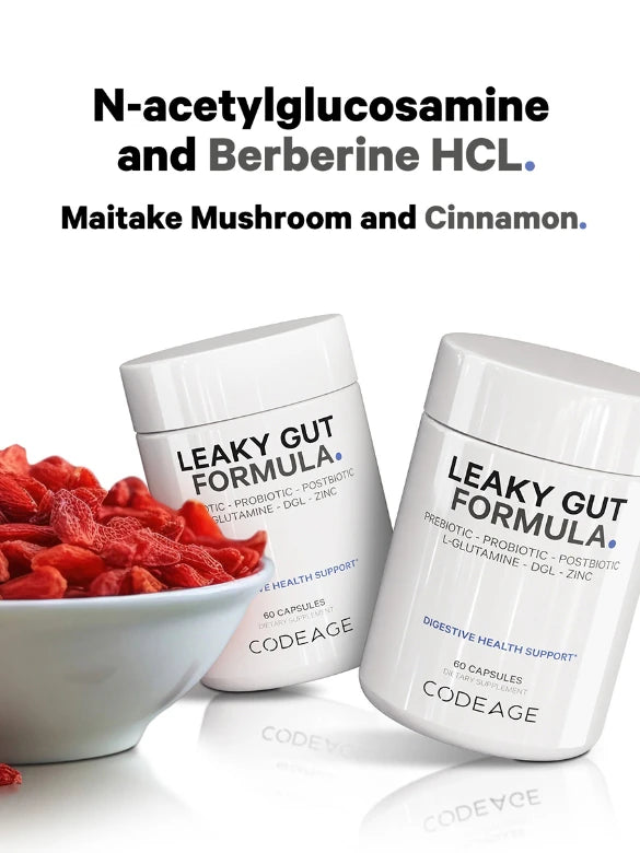 Codeage Leaky Gut | Advanced Gut Health| Powerful Herbal Blend | 60 Capsules