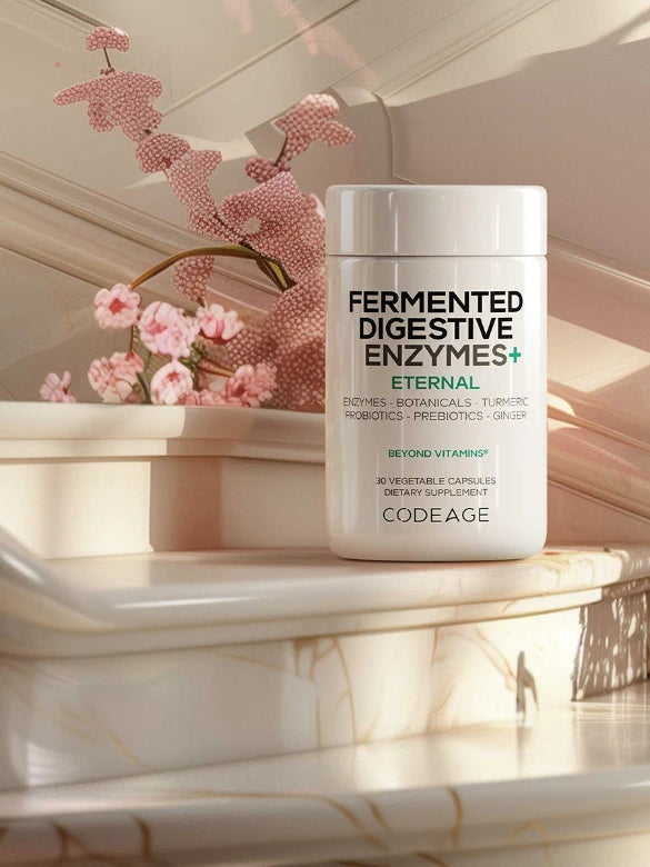 Codeage Fermented Digestive Enzymes | Gut Health + Botanicles| 30 Capsules