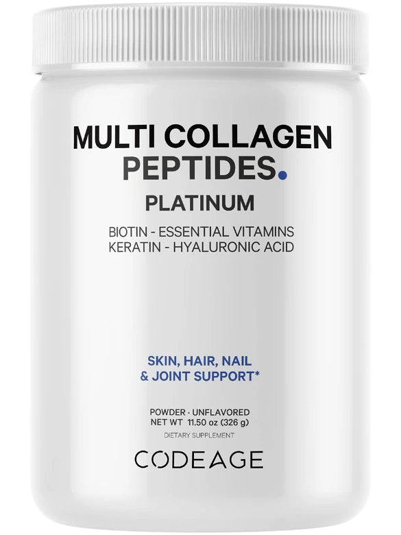 Codeage Multi Collagen Platinum Peptides Powder+ | Anti-Aging, Cellular, Joints, Skin, Hair and Nails | Root + Mei
