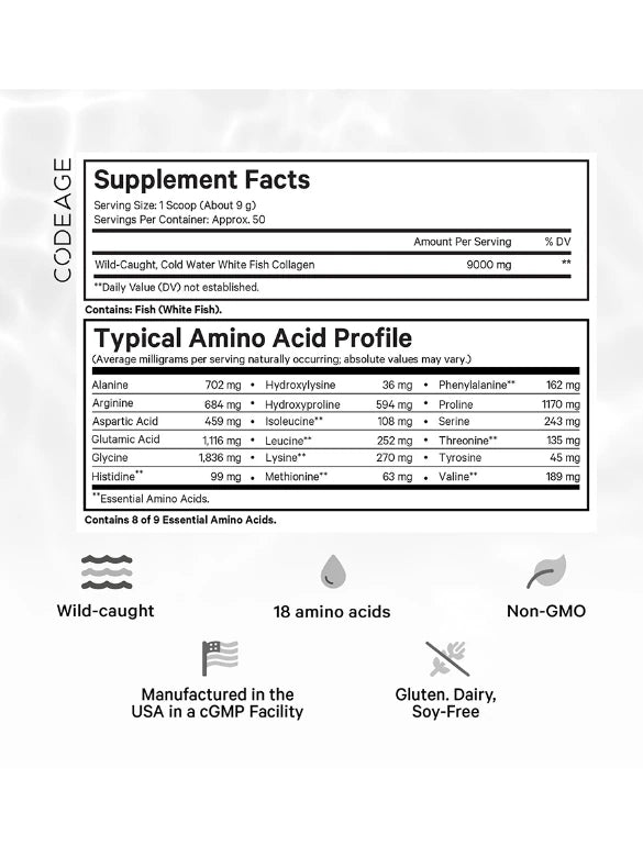 Marine Collagen | Amino Acids| Collagen | Codeage at Root + Mei | 50 day supply