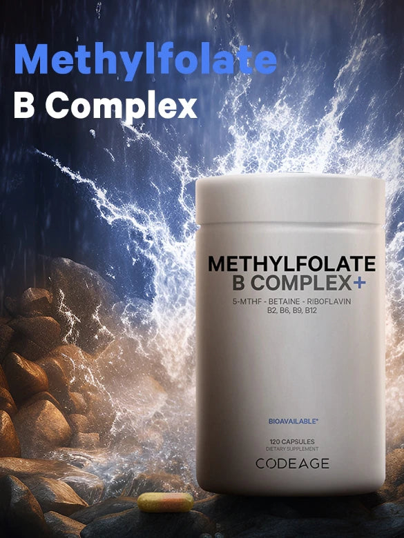 Codeage Advanced Methylfolate B Complex + |Root+Mei  Qty: 120 Capsules