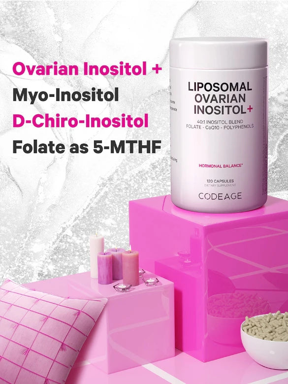 Codeage Liposomal Ovarian Inositol +| Women's Balance| Root + Mei | 120 Capsules