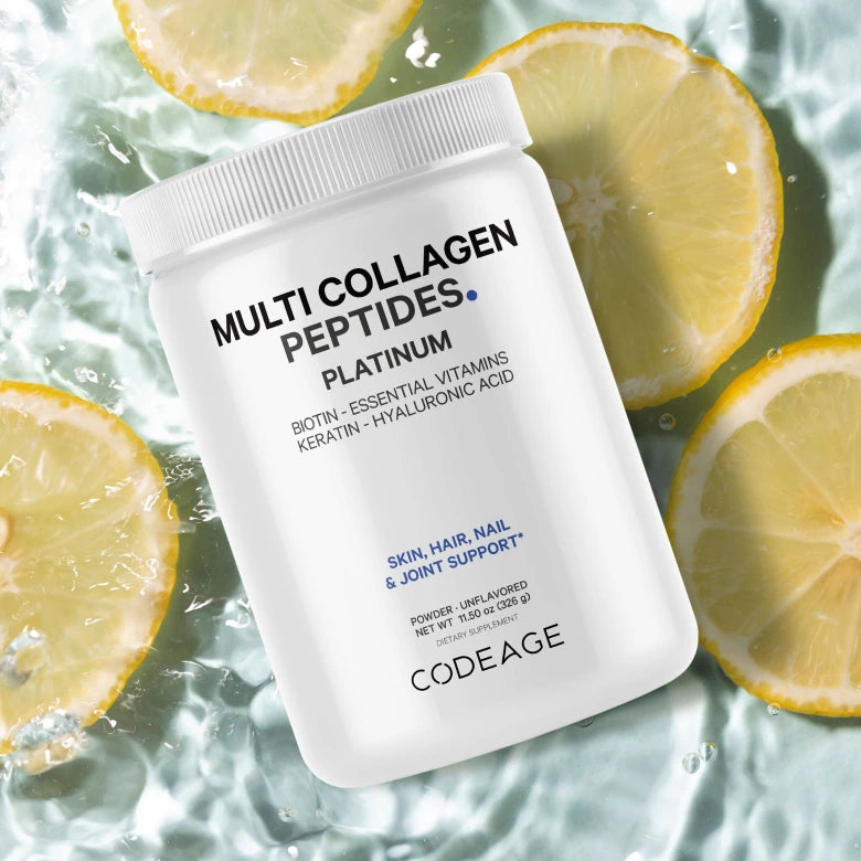 Codeage Multi Collagen Platinum Peptides Powder+ | Anti-Aging, Cellular, Joints, Skin, Hair and Nails | Root + Mei