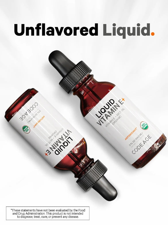 Codeage Liquid Vitamin E + Premium | MCT Oil, Orange Oil Fruit| | Root + Mei | 2 month supply