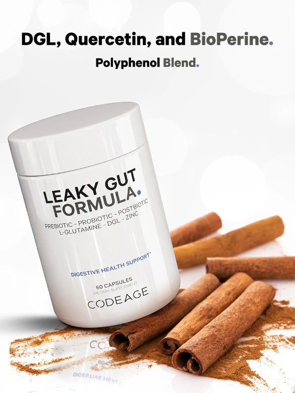 Codeage Leaky Gut | Advanced Gut Health| Powerful Herbal Blend | 60 Capsules