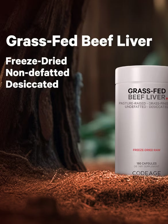 Codeage Grass-Fed Beef Liver Supplement | Super Food| 180 Capsules