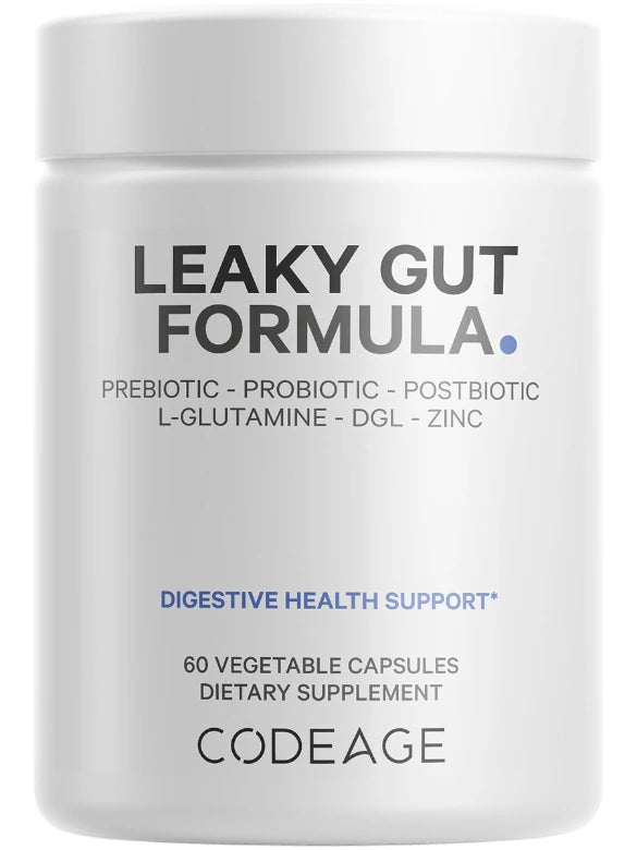 Codeage Leaky Gut | Advanced Gut Health| Powerful Herbal Blend | 60 Capsules